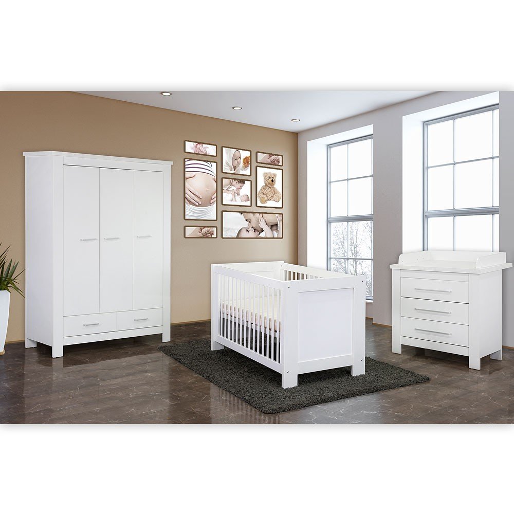 Babyzimmer/Kinderzimmer komplett Enni in Weiß, Komplettset mit 
