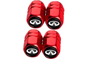 CAYBE Metal Auto Car Tire Valve Stem Caps Compatible with Infiniti Infinity QX50 Q50 Q70 Q70L Q60 QX30 QX60 QX80 All Models Wheel Cap, Air Valve Caps Styling Decoration Accessories 4pcs
