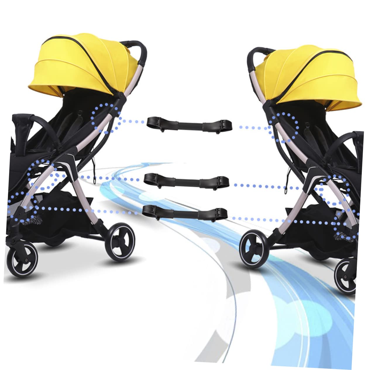ERINGOGO 2pcs Stroller Connectors for Twin Strollers Easy to Use for Outings Parks and Family Walks