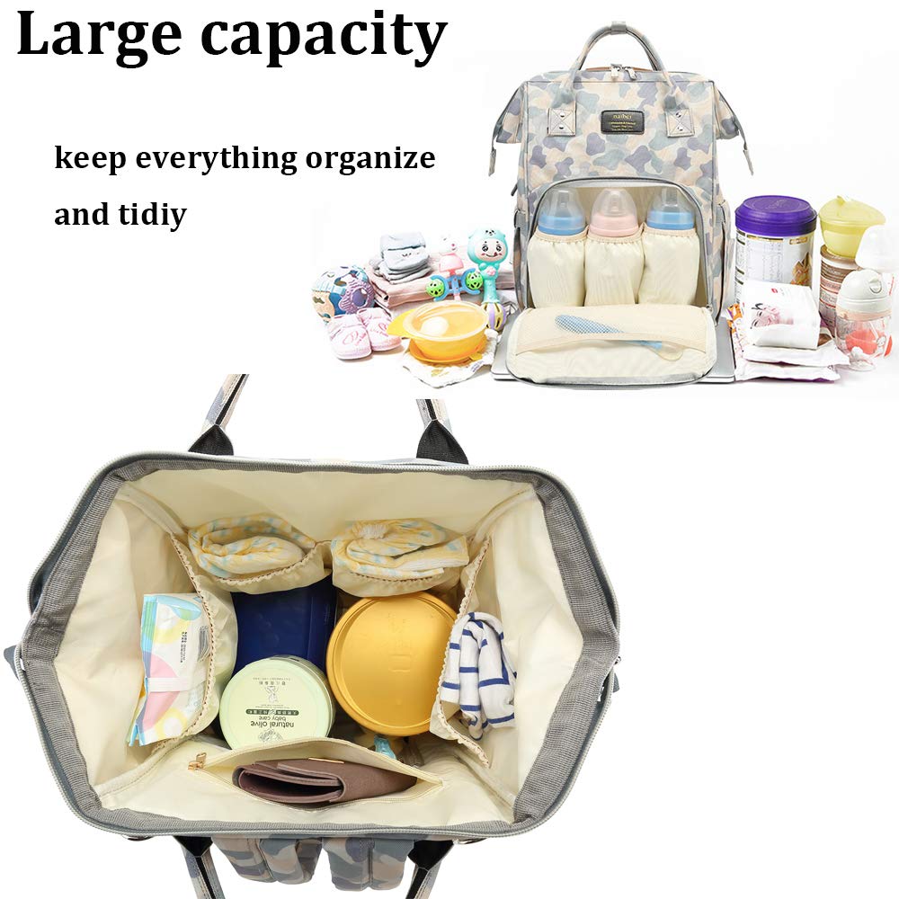 Baby Diaper Bag Backpack Waterproof Stroller Strap Insulated Bag