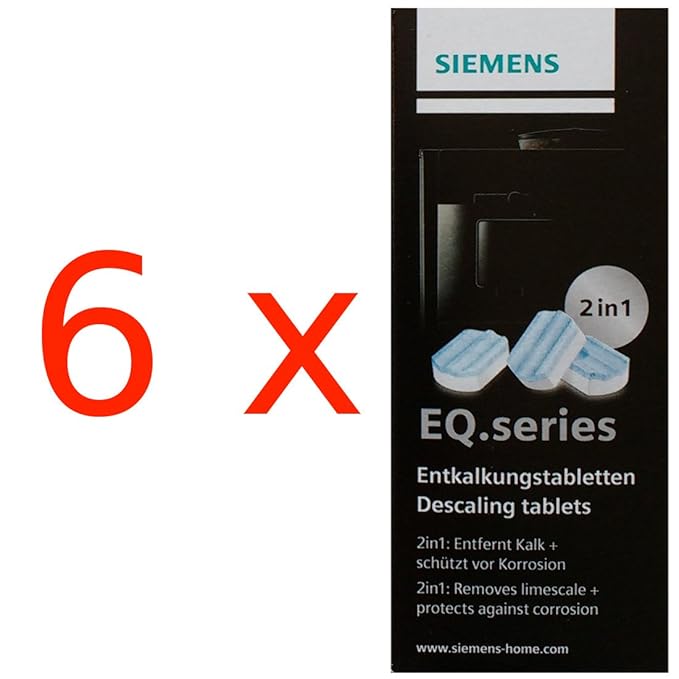 6er Pack Entkalkungstabletten 2in1 für Kaffeevollautomaten / Siemens EQ.series TZ80002