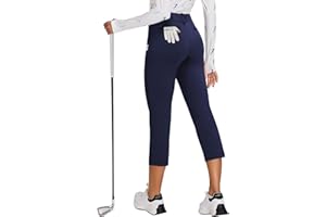 Soneven Womens 4-Way Stretch Ankle Golf Pants 7/8 Casual Dress Work Athletic Travel Workout Sweatpants with 5 Pockets