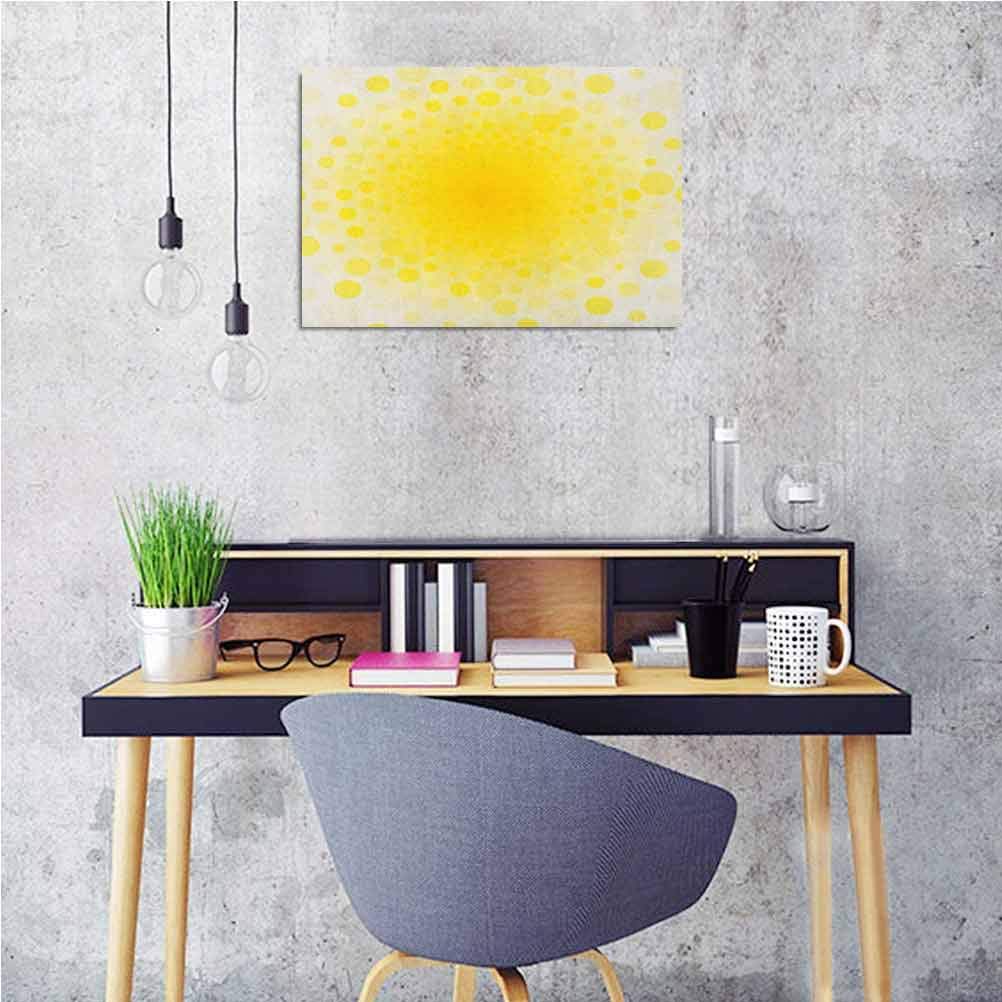 Amazon.com: Yellow Bathroom Wall Art Abstract Small Circular Dots
