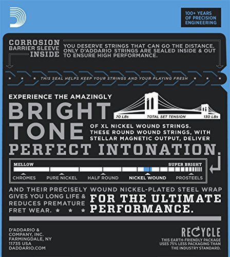 D'Addario EXL120+ Nickel Wound Electric Guitar Strings, Super Light Plus, 9.5-44