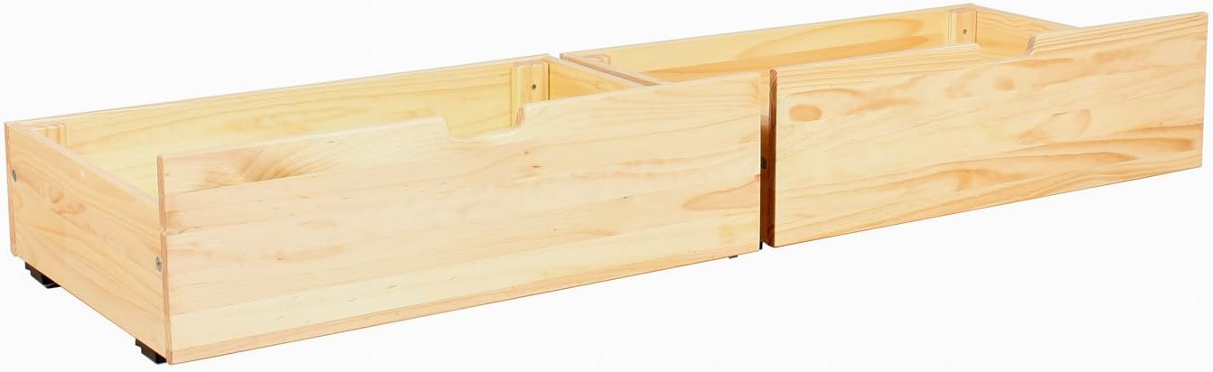 Amazon Com Max Lily Solid Wood Under Bed Storage Drawers