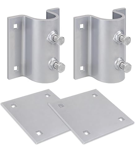 EPICHORIZON Dock Pipe Brackets (2 Pack) – Heavy Duty Galvanized Steel, Fits 2” Pipe, 7/16 Holes For 3/8” Bolts, Dock Leg Holders - View #11