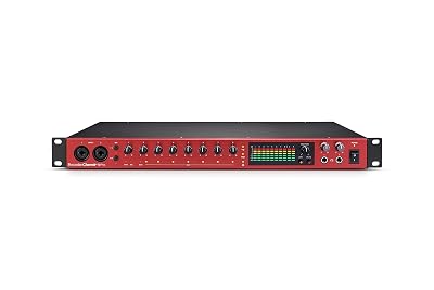 Focusrite Clarett+ 8Pre Studio-Grade 18-in/20-out Audio Interface for Established Producers —Eight High-Performance, Low-Noise, Low-Distortion Mic Preamps Capture Audio with Precise Clarity