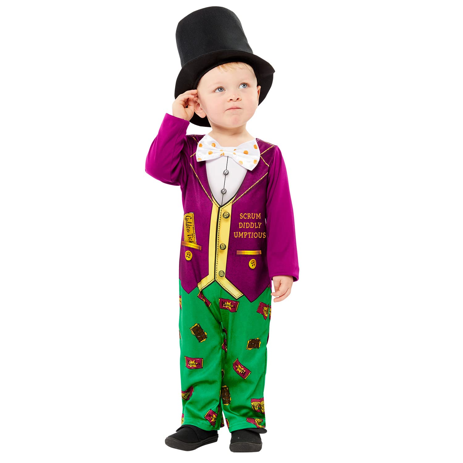 Amscan 9916214 - Officially Licensed Roald Dahl Willy Wonka Baby World Book Day Costume Age: 3-6 Months