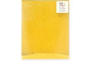 Wissmach Stained Glass Sheet: Light Amber English Muffle (8"x12"-1 Sheet) | Curated by BiNARi Glass Studio