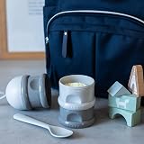 Beaba Formula Dispenser 3-Compartment Stackable Airtight Grey view 5