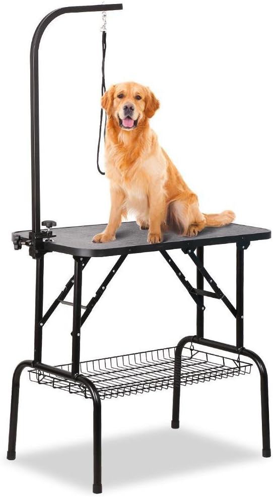 Yaheetech Trimmtisch Tierpflegetisch Schertisch mit Korb Pflegetisch