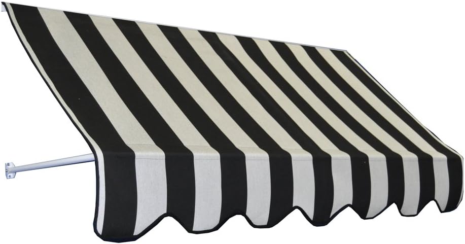 Americana Building Products RB605704 Awning, 5704 Beaufort Black White 6 Bar
