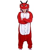 WOTOGOLD Animal Cosplay Costume Red Dragon Unisex Adult Pajamas
