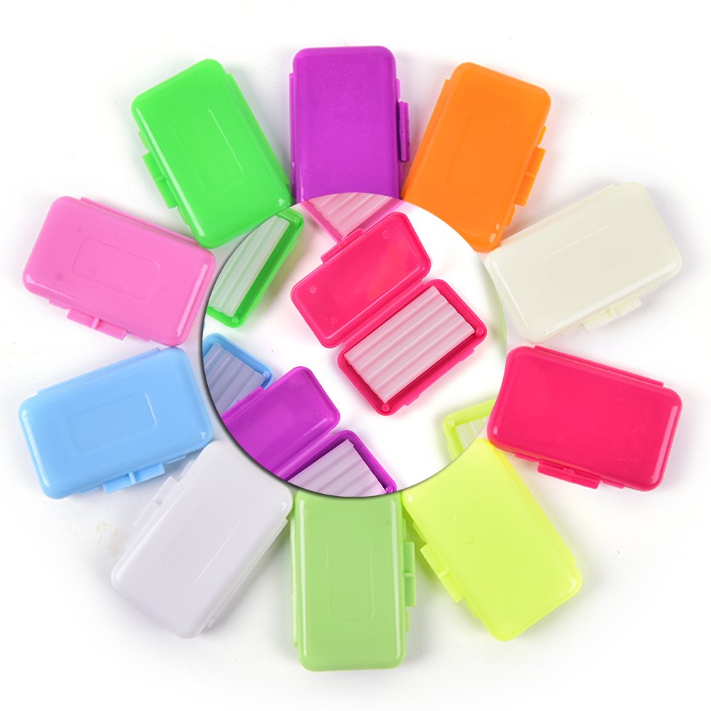 Angzhili 50 Pcs Dental Orthodontic Wax Relief Wax 10 Boxes Sticks Mutiple Scents Fresh Mouth for Braces Wearer Oral Care (Mixed Scent)