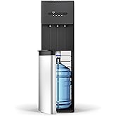 Gleedelish Self Cleaning Bottom Loading Water Cooler Dispenser for 3 & 5 Gallon Bottles - Hot, Cold & Room 3 Temperature, Child Safety Lock, LED Indicator Light, Ideal for Kitchen & Office, Black