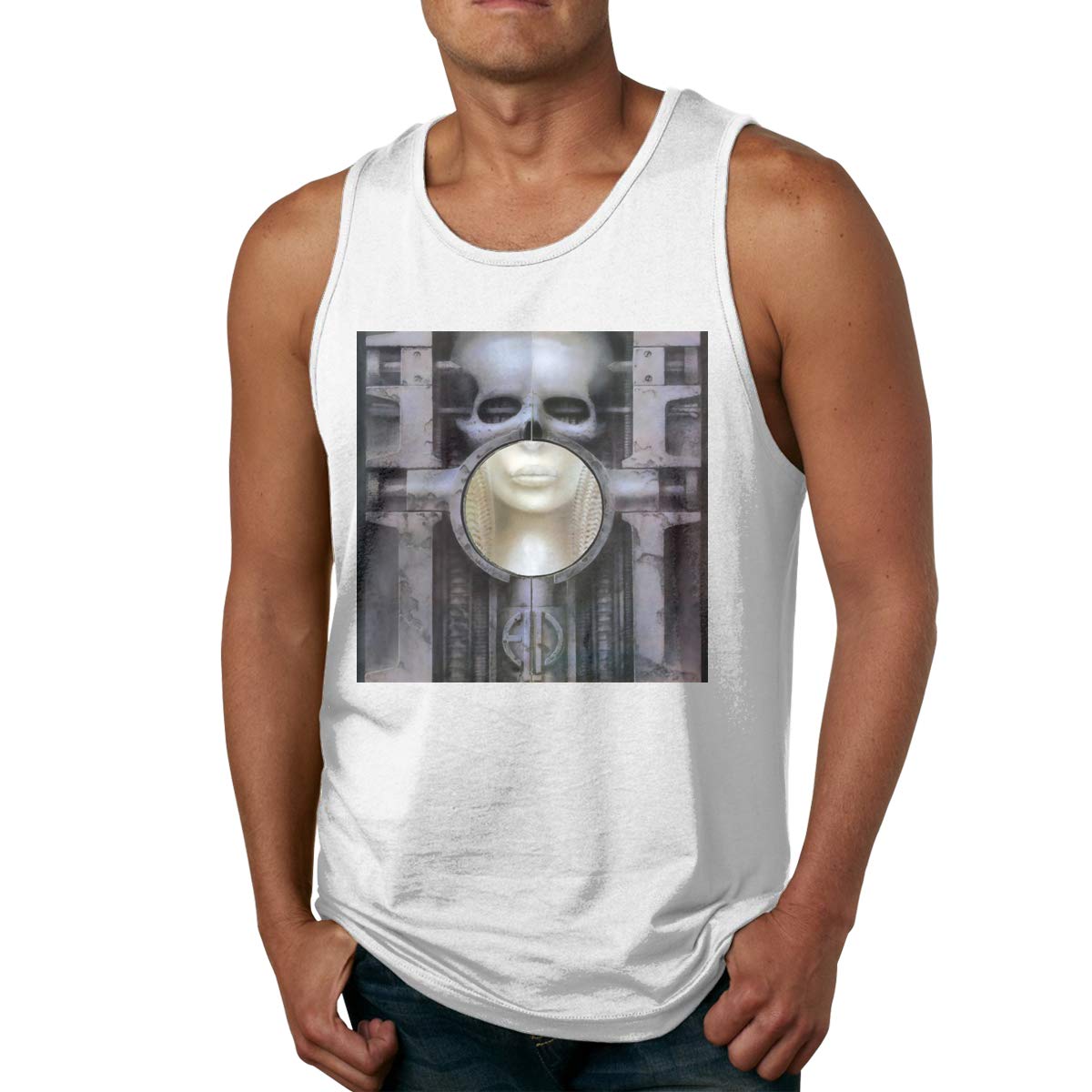  S Emerson Lake And Palmer Brain Salad Surgery Casual Style Ness Sleeveless Tank Top T Shi