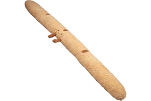 47" Long Bread Pillow Cute Plush Soft Cartoon Food Body Pillow for Sleeping Hugging Decorative Zippered Washable for Bed Couc