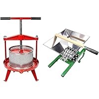 Fruit Wine Press and Crusher,100% Nature Apple&Grape&Berries Crusher Manual Juice Maker for Kitchen