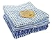 DII Ultra Absorbent, Everyday Cotton Kitchen Towels, Dishtowel Set, Assorted Blue, 5 Piece