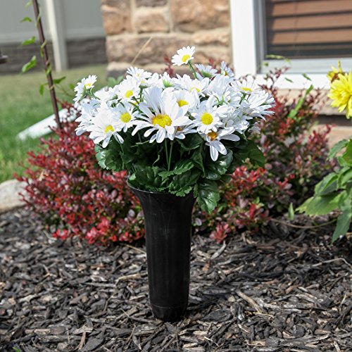 HomeX Fluted Lawn and Garden Vase. Stake In Ground Vase for Lawn or