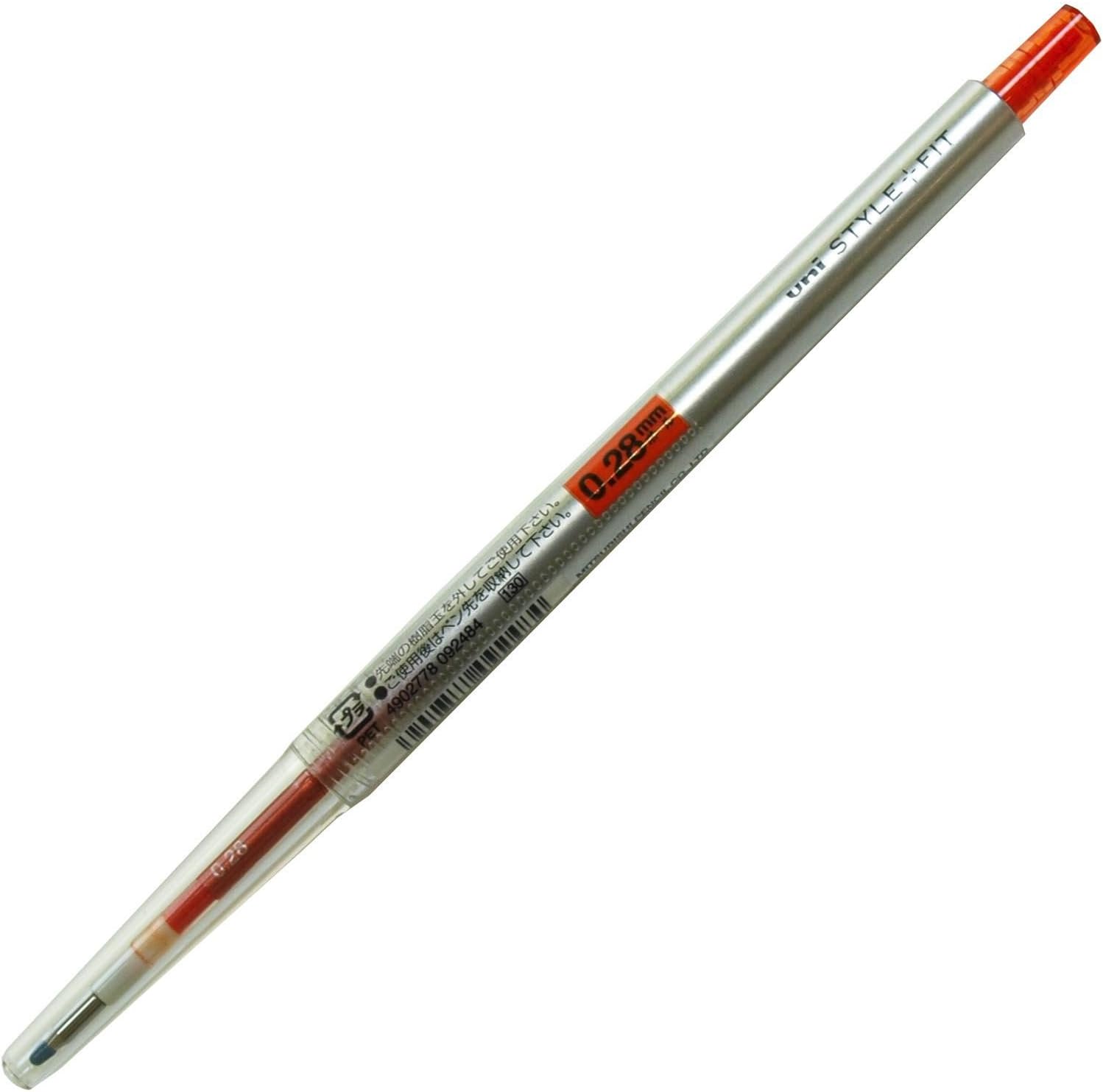 Uni Style Fit Single Color Slim Gel Ink Pen - 0.28 mm - Mandarin Orange