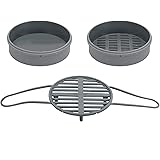 Instant Pot Electric Pressure Cooker Official Steamer Insert Set - Long Handled Trivet, Steamer Basket, Broiler Pan to fit al