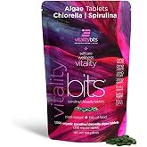 VITALITYbits Spirulina Chlorella Tablets, Organic Algae Blend, 1000 Tablets | Blending Spirulina Protein with Cracked Cell Wall Chlorella. Immunity, Protein, Detox, Cellular Energy - Vegan, Gluten Free.