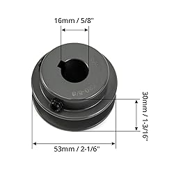 QWORK AK2058 Single Groove V-Belt Pulley, 2.05" OD