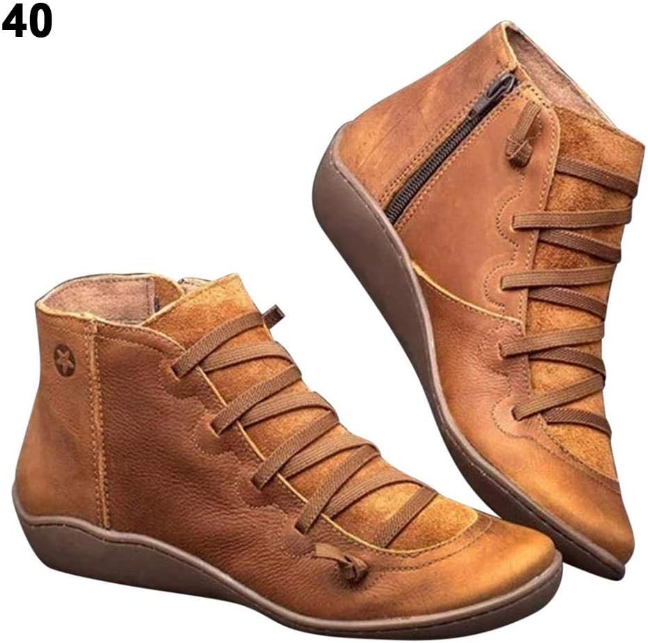 IMSHI Arch Support Boots for Women, Comfortable Ladies Heel 3.5cm Booties, Autumn Winter Casual Ladies Shoes Boots with Zip, Gifts for Girlfriends and Mother