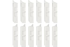 Jetec 12 Pieces Tilt Latch Pairs White Plastic Construction Snap-in Latch Pairs Spring Loaded Sliding Window Tilt Latch for Home Window Accessories