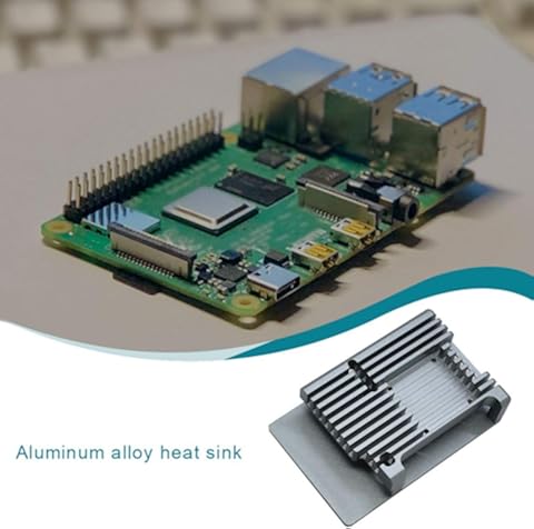 AnamSafdarButt59 para Raspberry Pi 4B Modelo B CNC Aleación de Aluminio Carcasa Metal Armor Shell con disipadores de Calor para Raspberry Pi 4B-NO Ventiladores