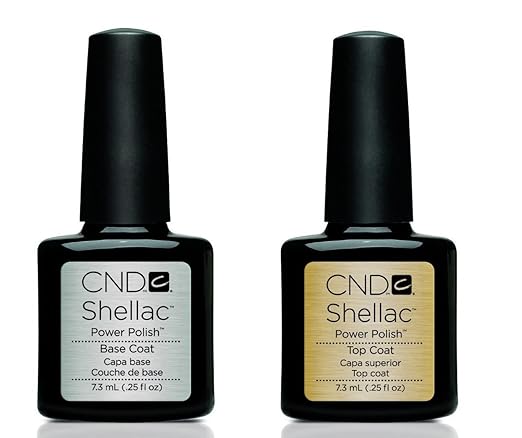 title=CND, Set di Top Coat e base per smalto Shellac, 2 pz. da 7,3 ml