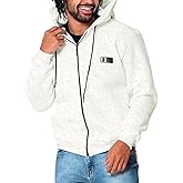Polo Wear Men's Hoodie with Pockets, Soft Fleece Zip Up Warm Sweatshirt for Daily Casual Street Wear