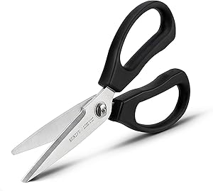 KUNIFU Multi-Purpose Kitchen Shears, Kitchen Scissors Come Apart Dishwasher Safe, Ultra Sharp Stainless Steel Food Scissors, Heavy Duty Cooking Shears for Chicken Meat Poultry Fish Herbs Vegetables