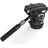 SmallRig DH10 Heavy Duty Tripod Fluid Video Head with Flat Base and Adjustable Handle, Quick Release Plate for Manfrotto Vide