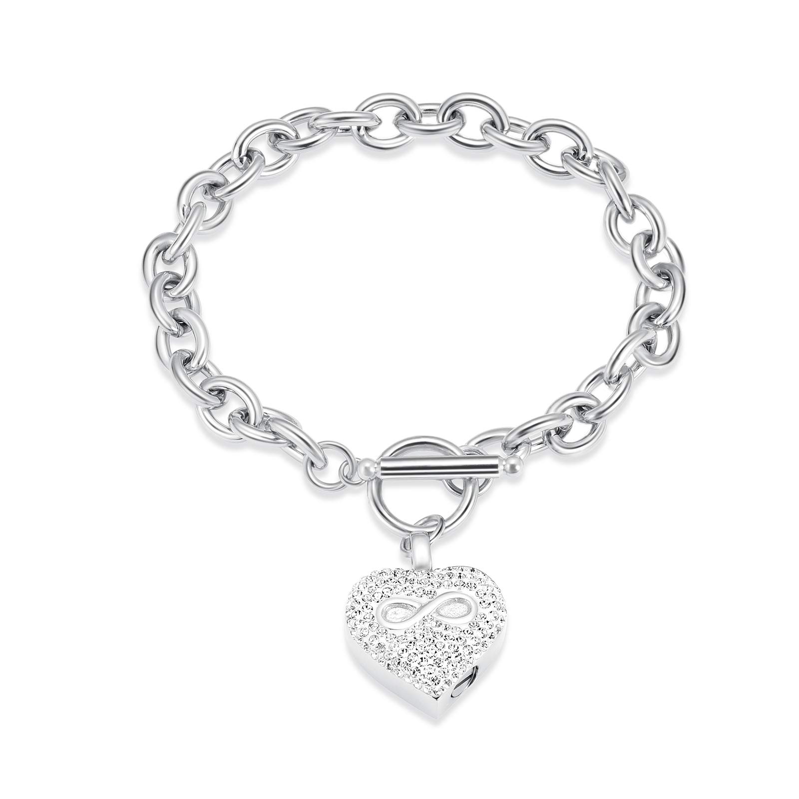 Minicremation Dog Paw Print Cremation Jewelry for Ashes Memorial Urn Bangle for Pet Stainless Steel Urn Bracelet Ashes Holder