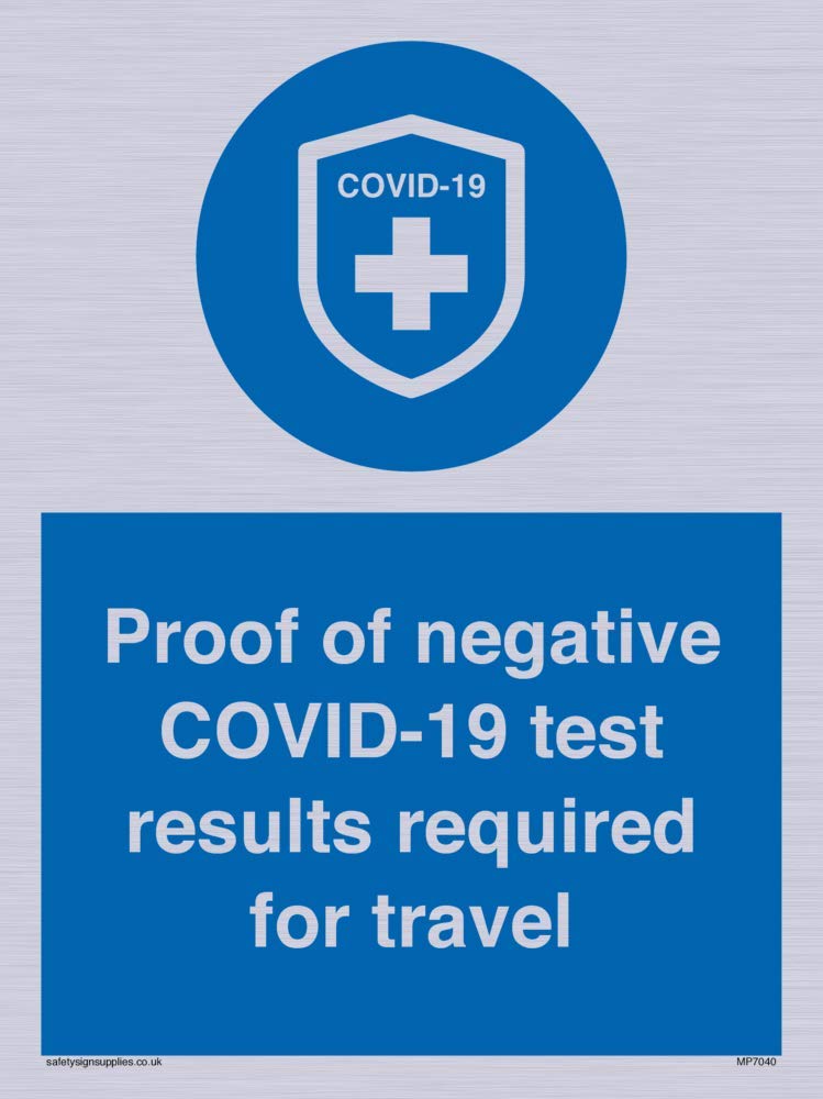Proof of negative COVID-19 test results required for travel — image 1