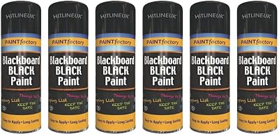 HitlineUK Blackboard Spray Paint Black 400ml Matt Finish Fast-Drying Chalkboard