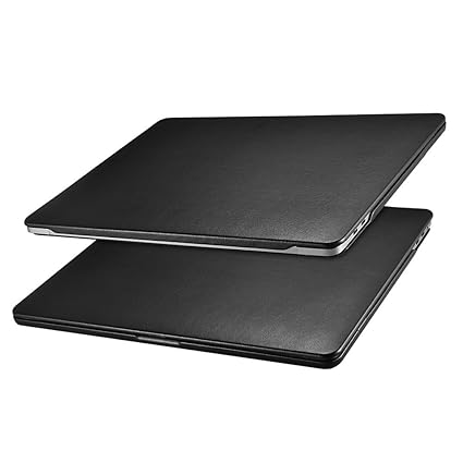ICARER MacBook Pro 13 Hülle Lederhülle, Ultra Slim Hochwertige Ledertasche Vintage Antik Handytasche Leder Case Cover für Mac