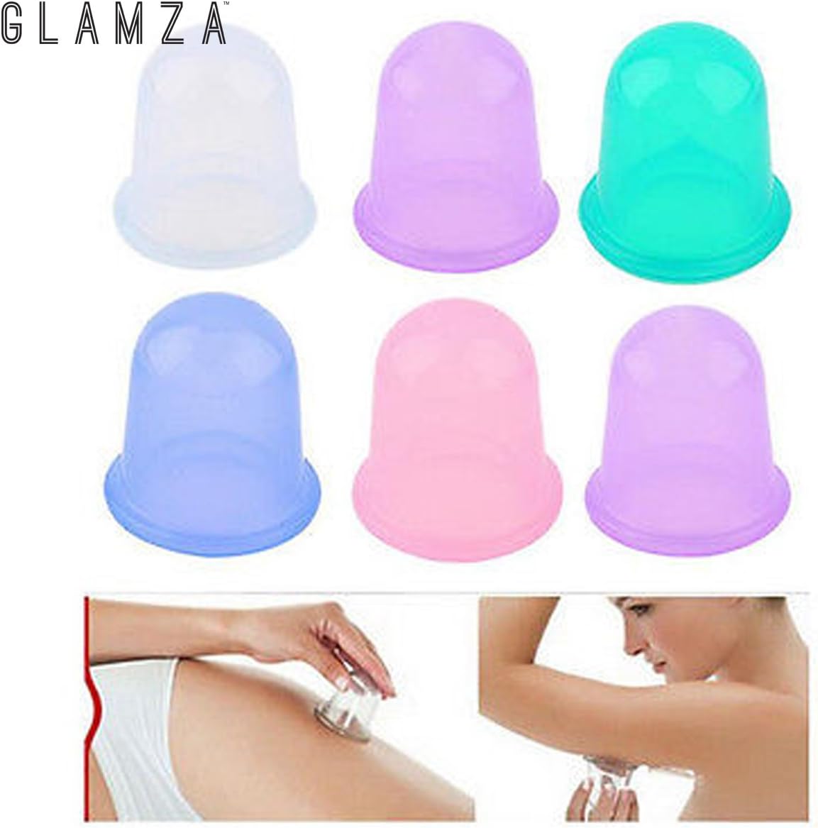New Glamze Silicone Massage Vacuum Body and Facial Cup Set Anti Cellulite Cupping UK Ageing Skincare Specialists (LARGE FACE) - Image 5