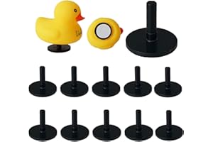 AKLOPE 10Pcs Duck Plug - Rubber Duck Mount,Flock Locker Rubber Duck Holder for Jeep Dash and Fixed Display,Gift for Jeep LoverIncludes Double Sided Stickers Inside （Excluding Rubber Duck） (Black-10PCS)