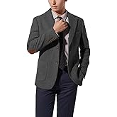 Mens Blazer Vintage Herringbone Tweed Jackets Two Button Sport Coat with Pocket Square with Elbow Patches