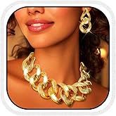 CLOACE Chunky Choker Necklace Set Gold Thick Necklaces Sets Cuban Punk Chain Jewelry Accessories for Women