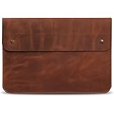 MegaGear Top Grain Leather MacBook Bag Laptop Sleeve for MacBook Pro and MacBook Air Case - 16 Inch - 15 Inch - 15.5 Inch (M4, M3, M2, M2, M1, Pro & Max) 2020 to 2024 Models