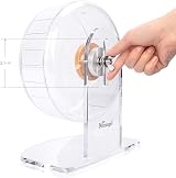 Niteangel Super Silent Hamster Wheel 8.2 Inch with Adjustable Stand Transparent view 7