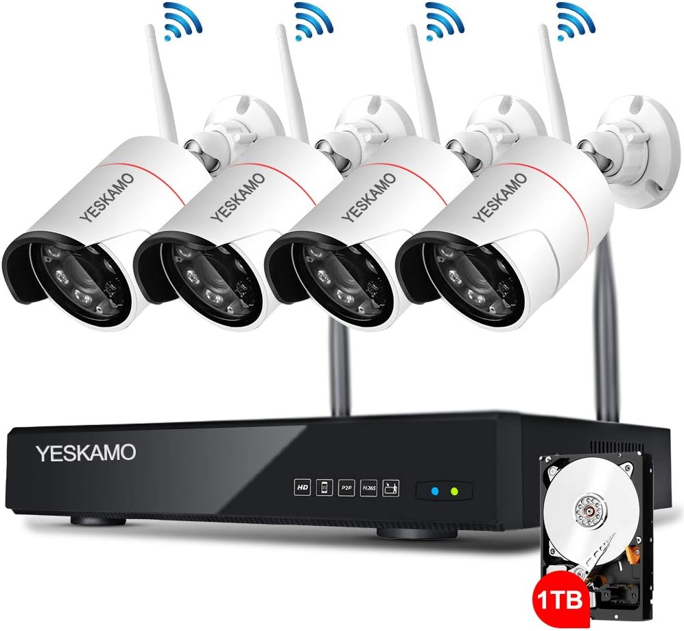 YESKAMO Security Camera System Wireless CCTV 8CH Auto Pair NVR Recorder