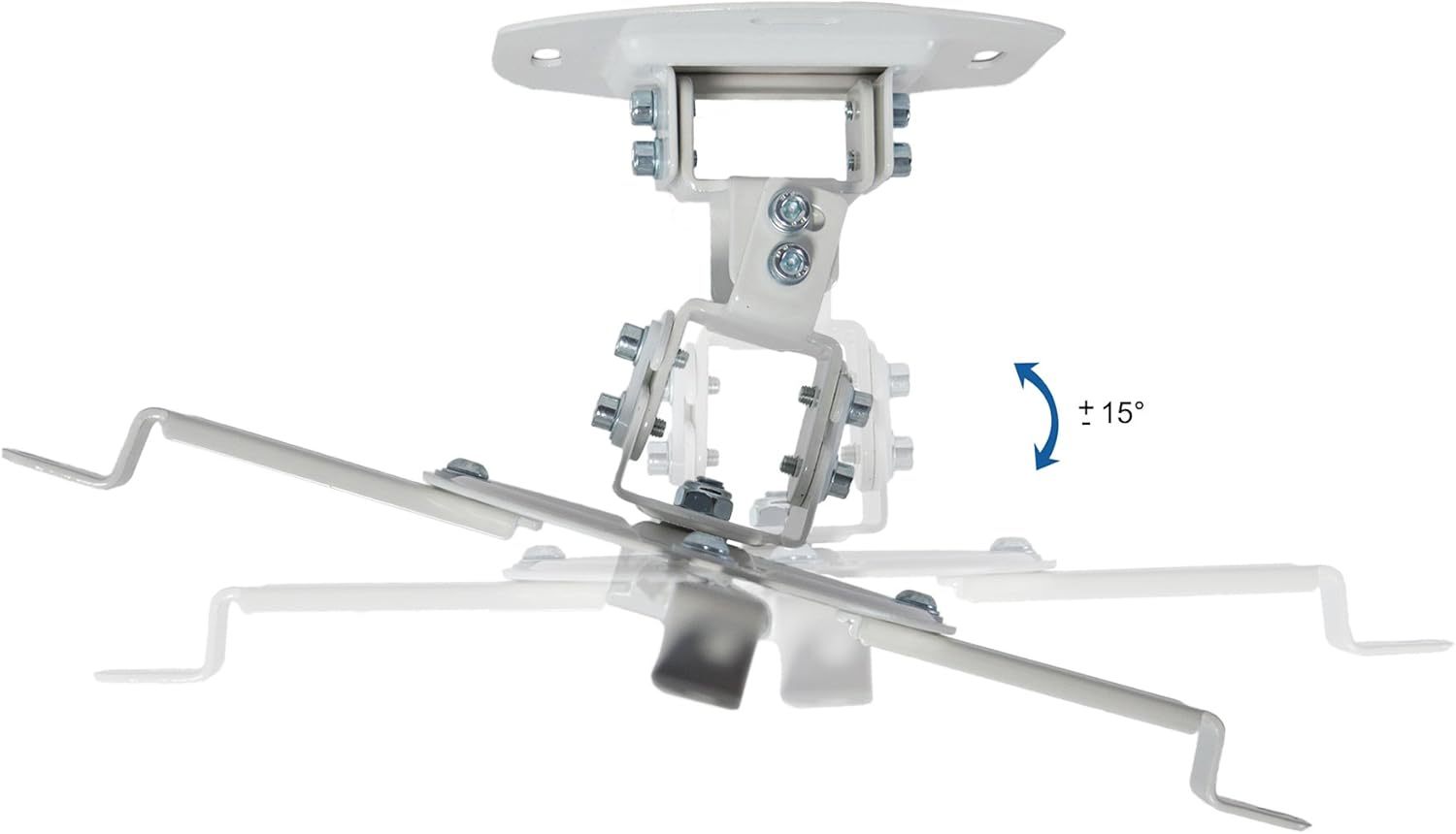 VIVO Universal Adjustable White Ceiling Projector, Projection Mount Extending Arms Mounting Bracket (MOUNT-VP01W): Electronics