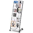 VEVOR Brochure Display Rack, 6-Tier Magazine Literature Display Stand, Floor Standing Magazine Rack Newspaper Catalog Holders