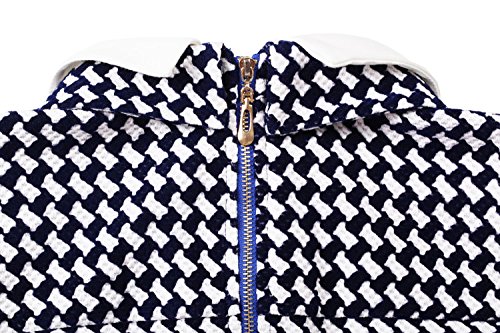 Slim Tartan Plaid Mini Dress เดรส แฟชั่นชุดทำงาน Beautifulmall ผู้หญิง Winter Long Sleeves Pullover