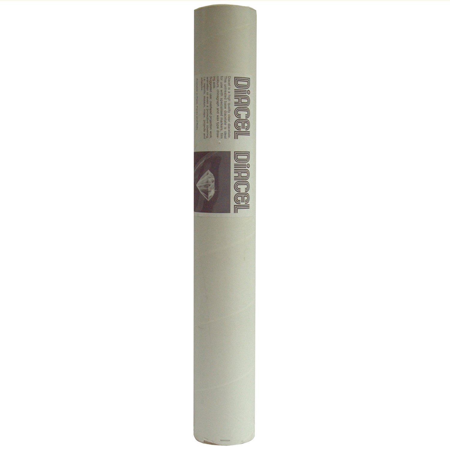 Diacel Film Acetate Roll, Clear, 610mm x 10m, 75 Microns, For Use With Specialised Markers, Film Colours And Chinagraph, Crystal Clear Film